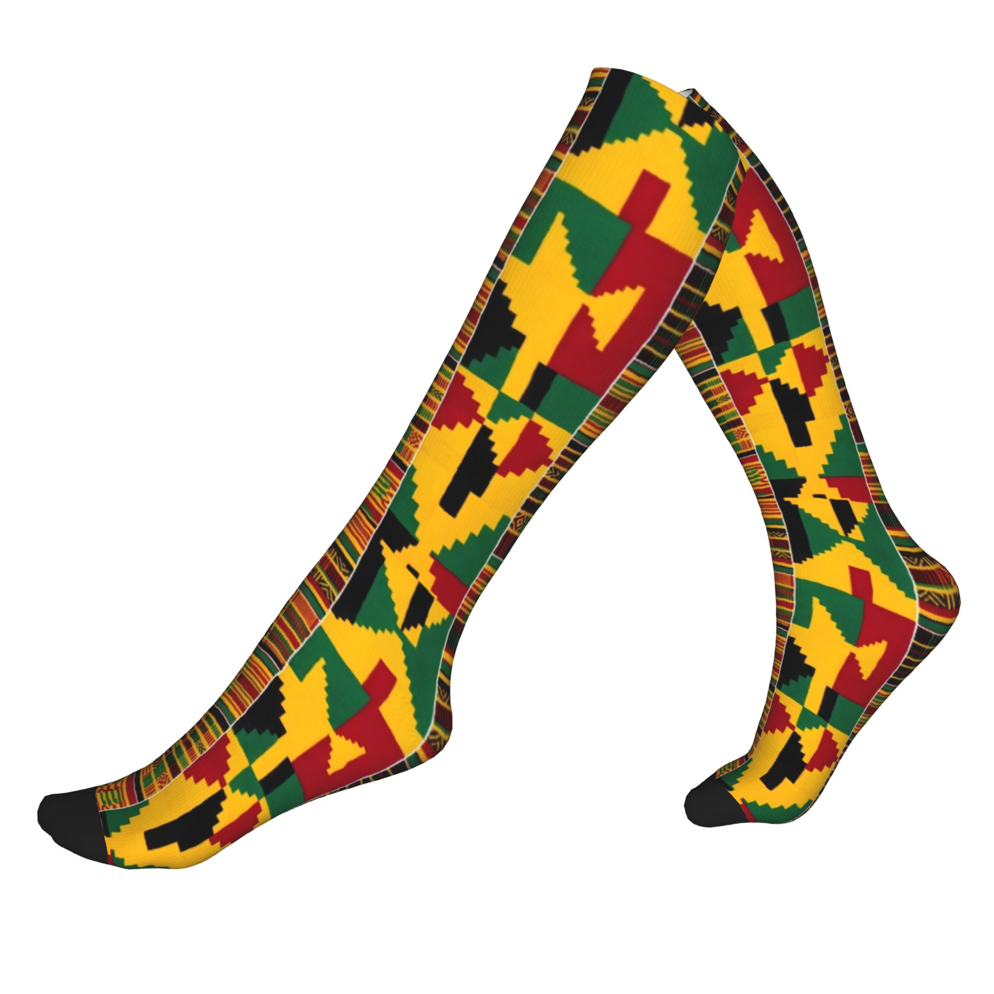African Ankara Print - Этнические компрессионные носки унисекс с африканским