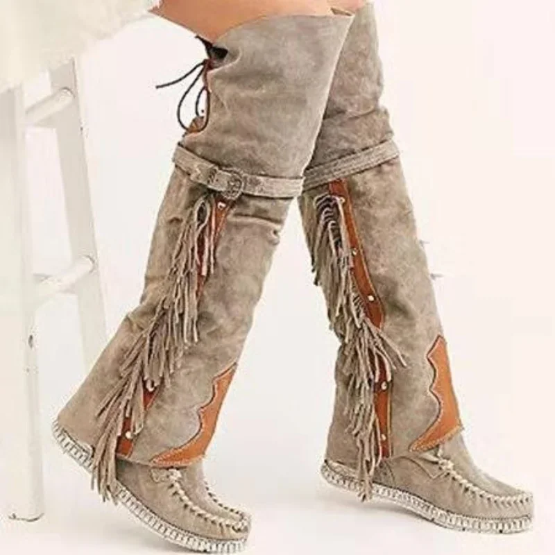 Ethnic Fashion Women - Модные женские сапоги до колена в