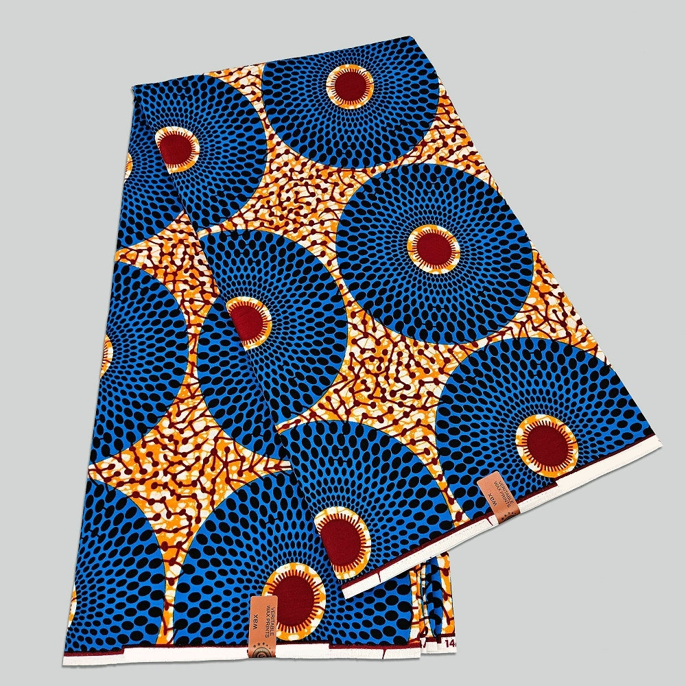 African Ankara Print - Настоящая голландская ткань с восковым принтом,