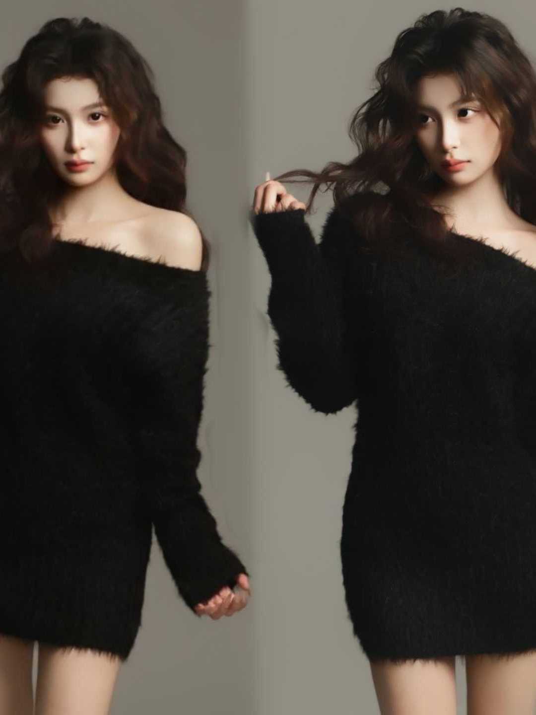 New Ethnic Fashion - Черное платье для портретной фотосъемки, на