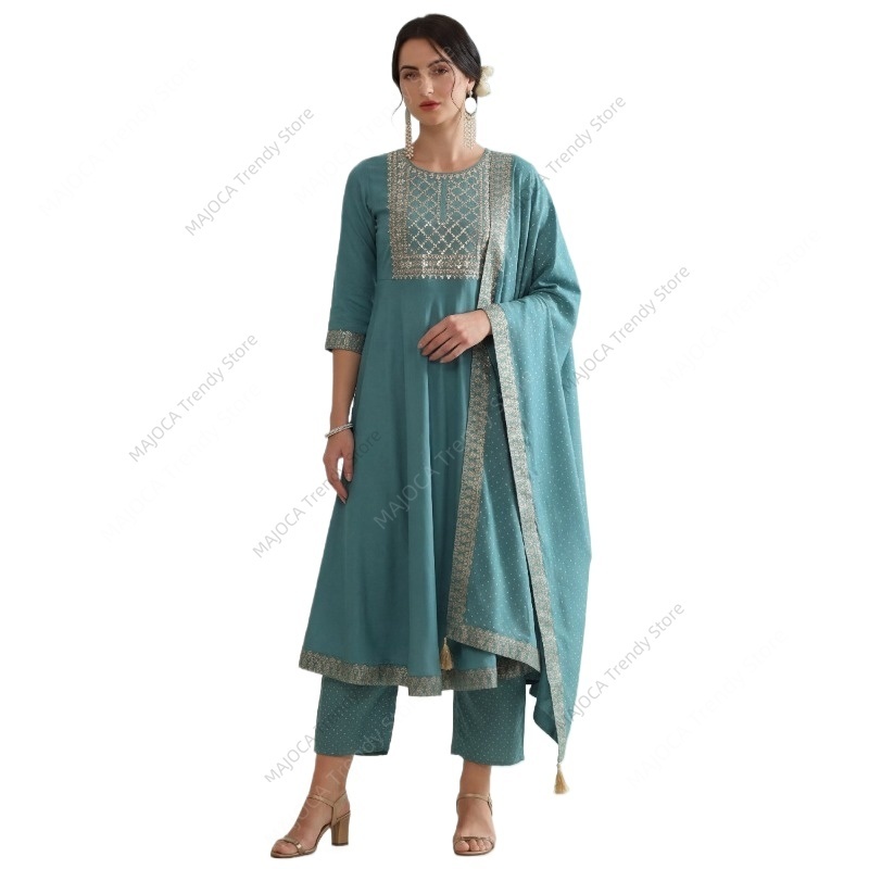 Salwar Kameez Set - Индийский женский комплект из 3 предметов