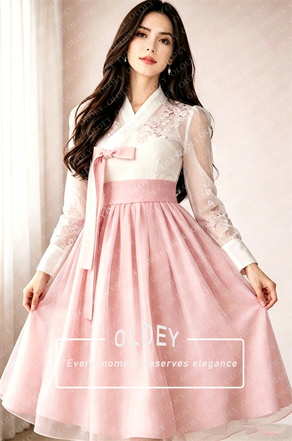 OLOEY Современное розовое плат – обзор и цена Hanbok Modern Set