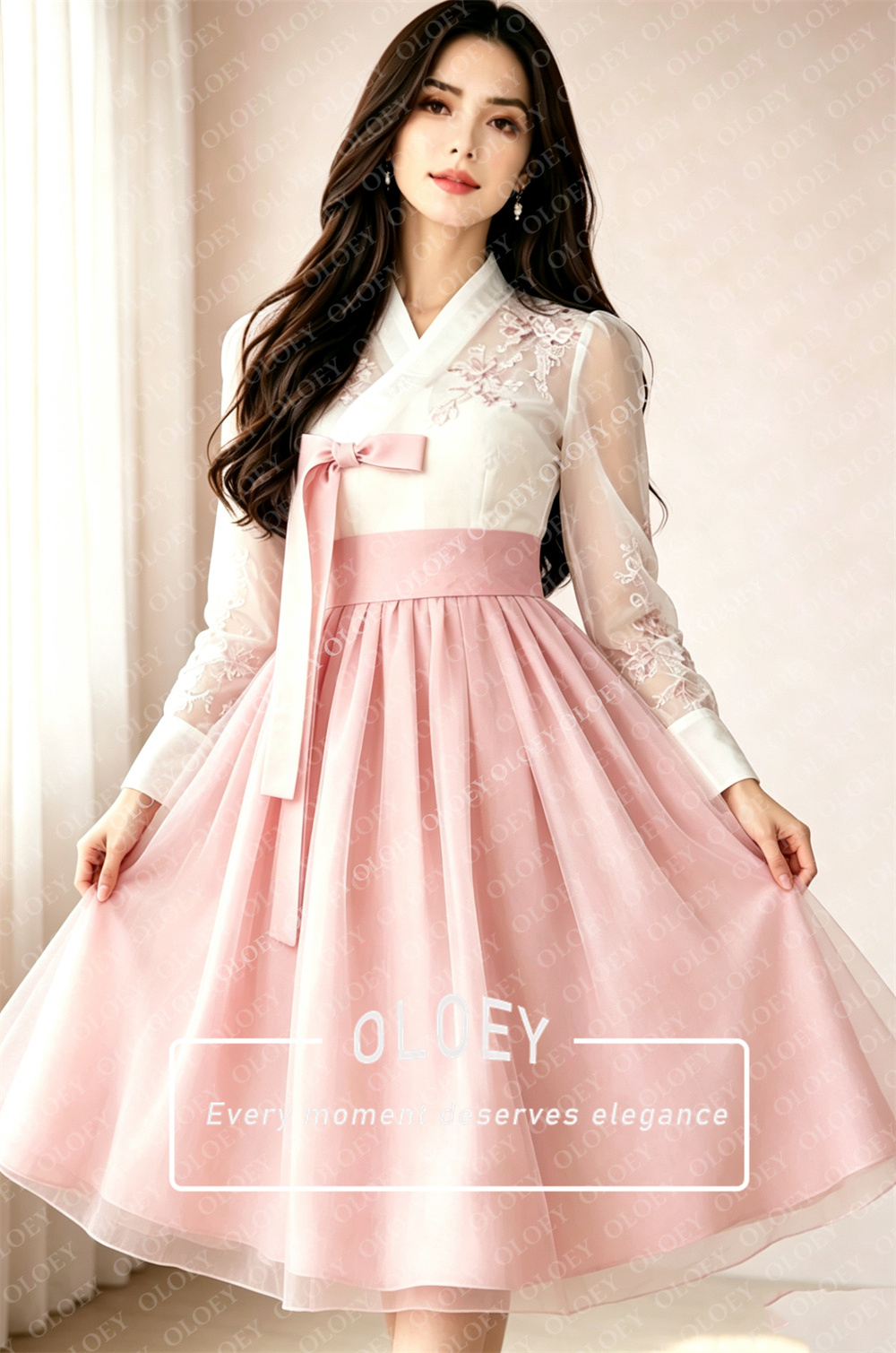 OLOEY Современное розовое плат – обзор и цена Hanbok Modern Set