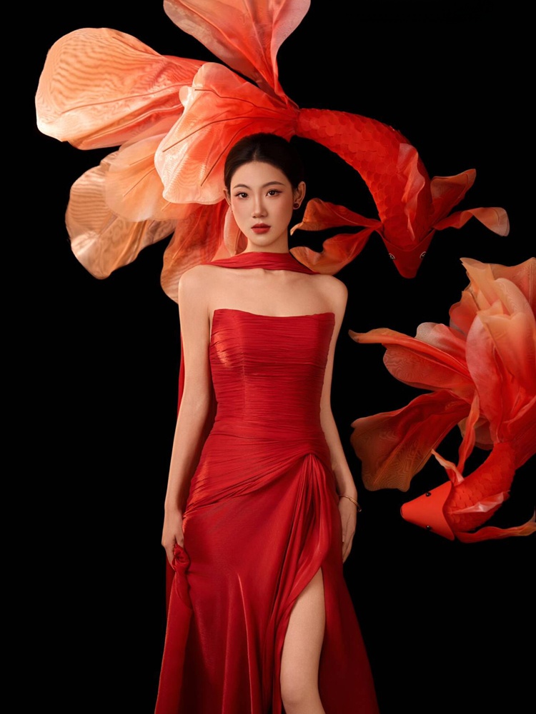 Новинка 2026: Красное платье в – обзор и цена Ethnic Fashion Shoot