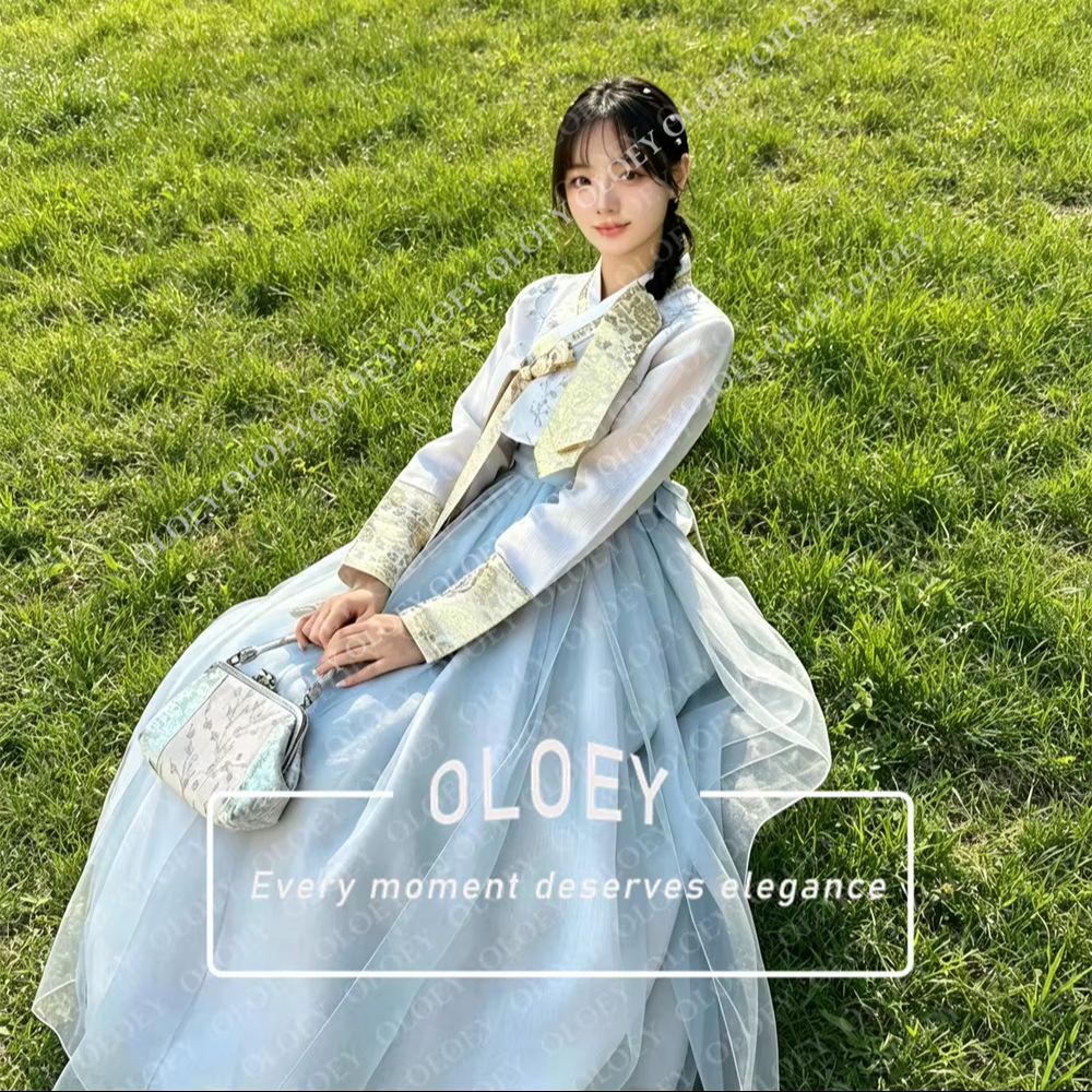 OLOEY Элегантный светло-голубо – обзор и цена Hanbok Modern Set