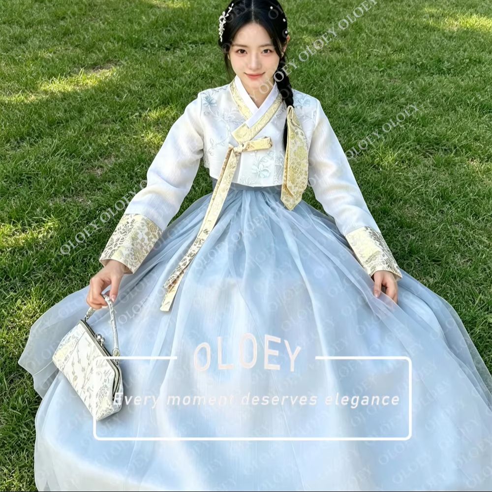 OLOEY Элегантный светло-голубо – обзор и цена Hanbok Modern Set
