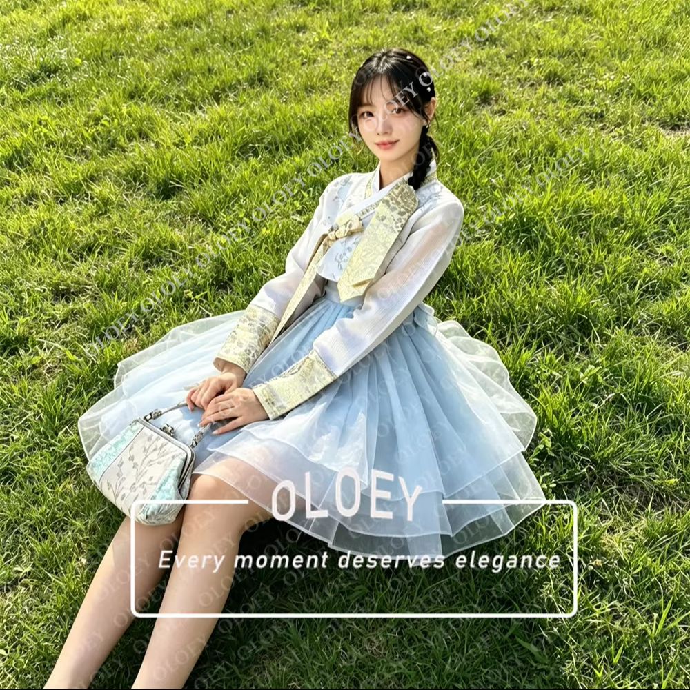 OLOEY Элегантный светло-голубо – обзор и цена Hanbok Modern Set
