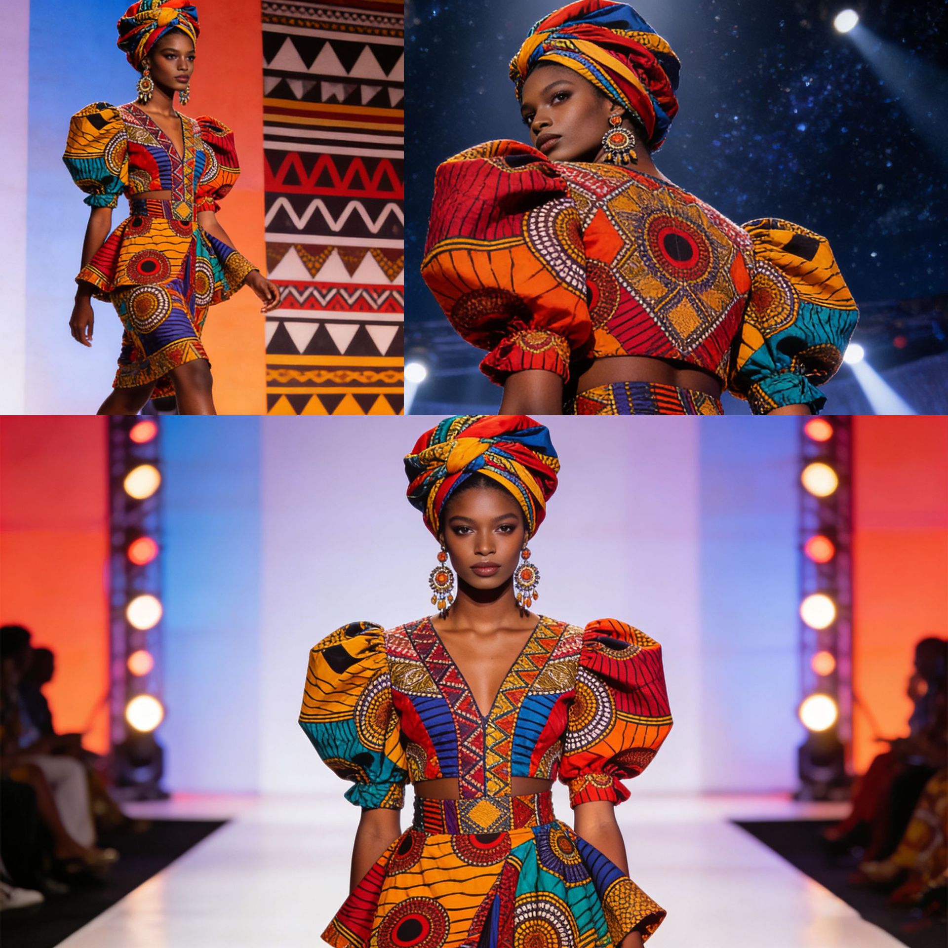 6 ярдов африканской ткани с во – обзор и цена African Ankara Print